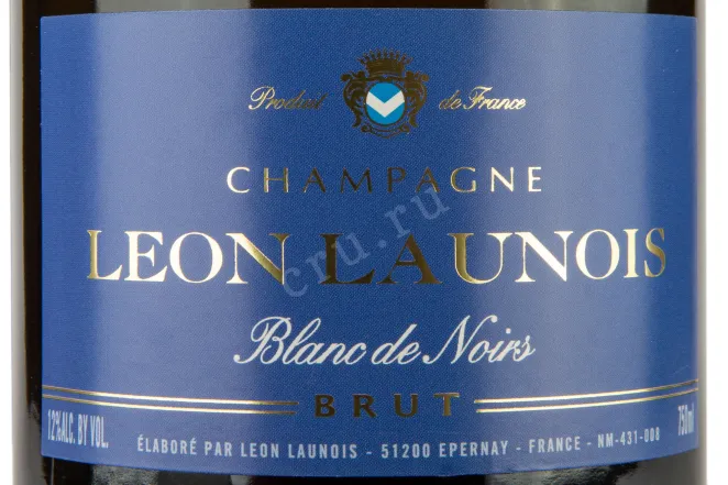 Этикетка Leon Launois Blanc de Noirs 0.75 л