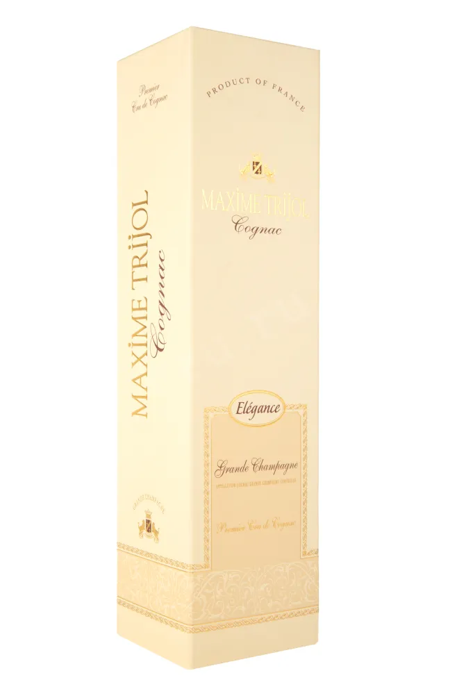 Подарочная коробка коньяка Максим Трижоль Элеганс 0,7