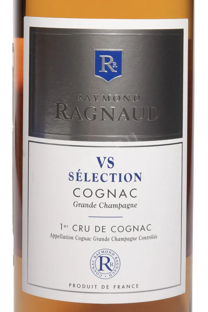 Этикетка Raymond Ragnaud VS Grand Champagne 1er Cru De Cognac in gift box 0.7 л