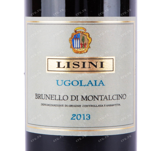 Этикетка вина Lisini Brunello di Montalcino Ugolaia 2013 0.75 л