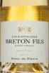 Этикетка Breton Fils Blanc de Blancs Brut Champagne 2021 0.75 л