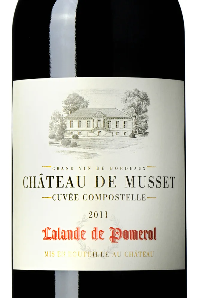 Этикетка Chateau de Musset Lalande-de-Pomerol AOC 2013 0.75 л