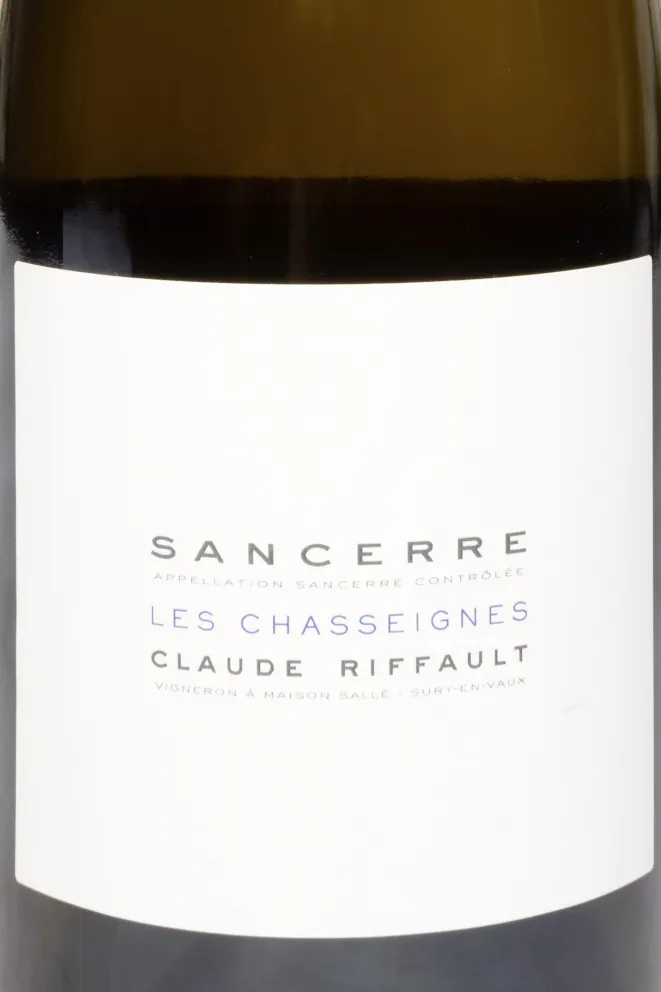 Этикетка Claude Riffault Les Chasseignes Sancerre AOC 2023 0.75 л