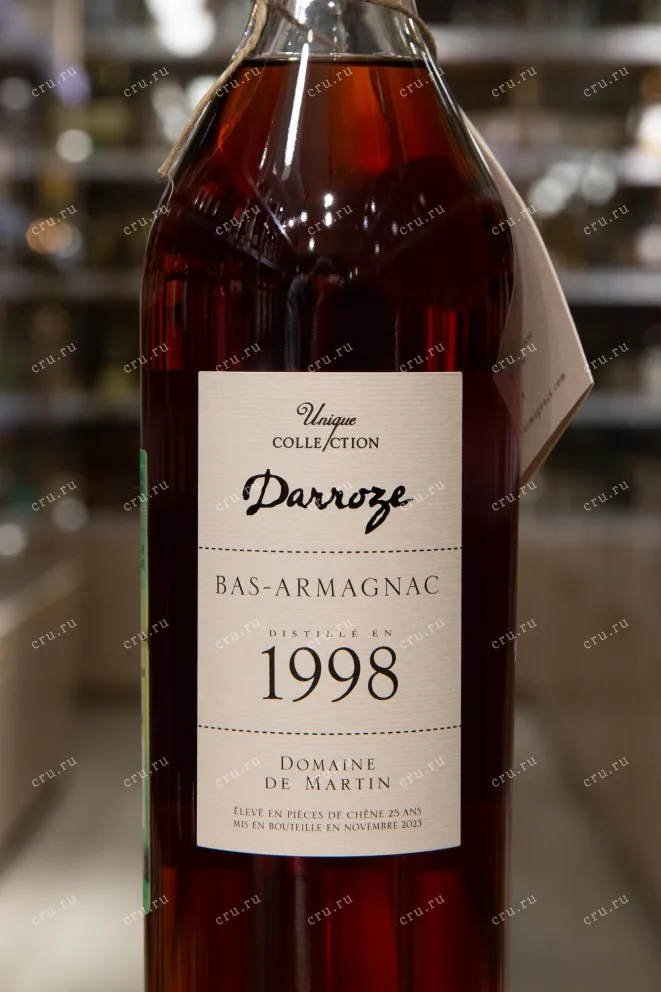 Этикетка Darroze 1998 0.7 л
