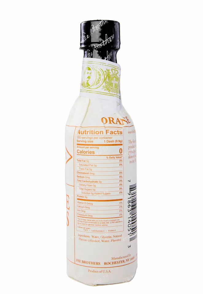 Контрэтикетка Fee Brothers West Indian Orange 0.15 л