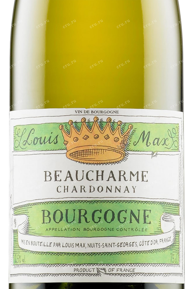 Этикетка Louis Max Bourgogne Chardonnay Beaucharme 2016 0.75 л