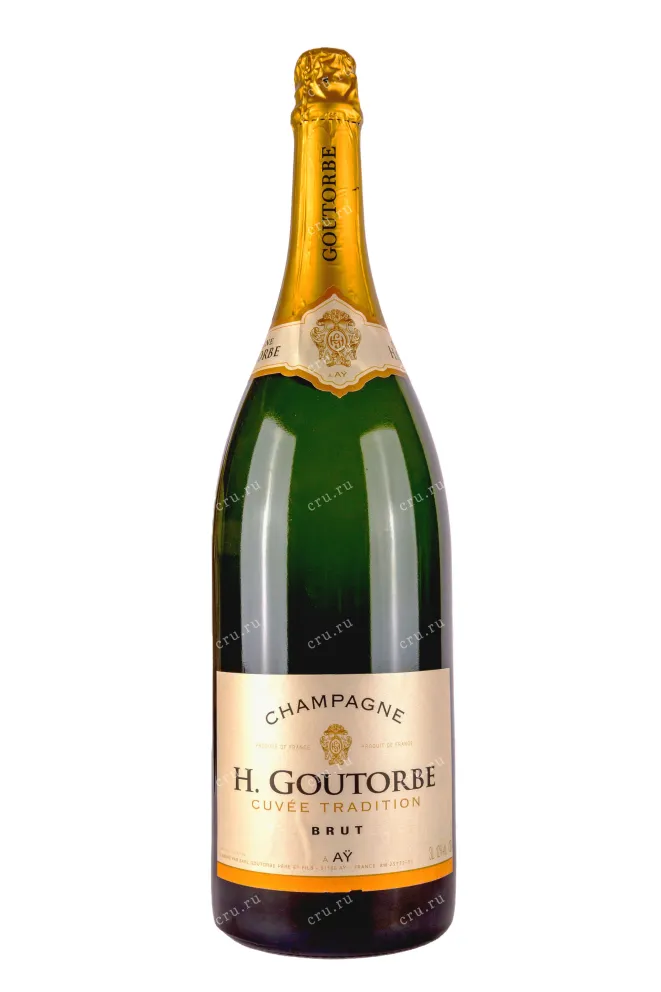 Бутылка H. Goutorbe Cuvee Tradition Brut in wooden box 3 л