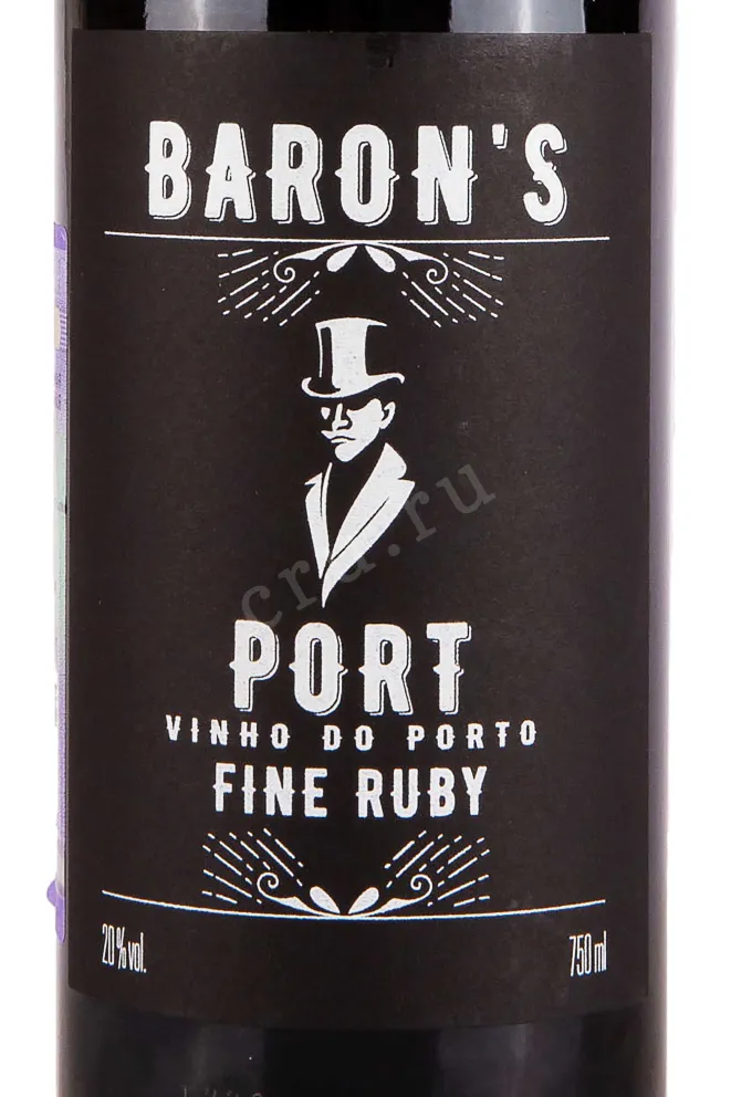Этикетка Baron’s Port Fine Ruby 2021 0.75 л