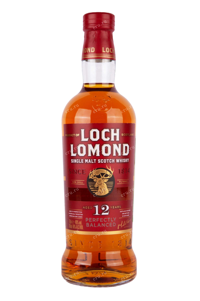Бутылка Loch Lomond Single Malt 12 years in gift box + 2 glasses 0.7 л