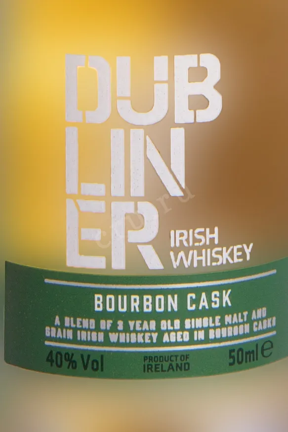 Этикетка The Dubliner Irish Whiskey 0.05 л