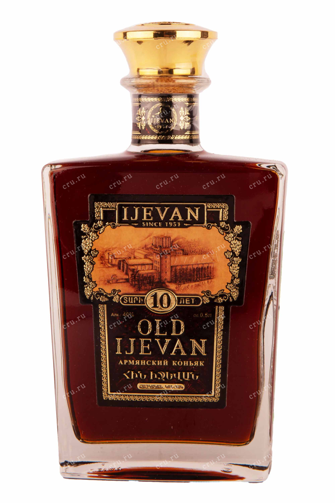 Бутылка Old Ijevan 10 years in gift box + 2 glasses 0.5 л