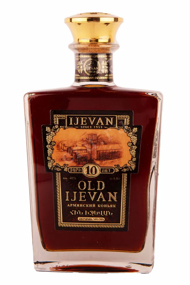 Бутылка Old Ijevan 10 years in gift box + 2 glasses 0.5 л