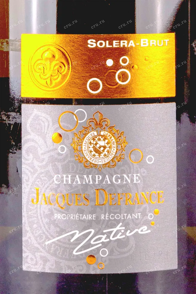 Этикетка Jacques Defrance Solera-Brut-native 0.75 л