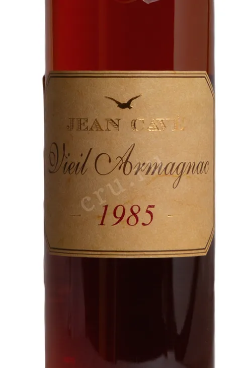 Этикетка Jean Cave Vieil Armagnac 1985 AOC wooden box 1985 0.7 л
