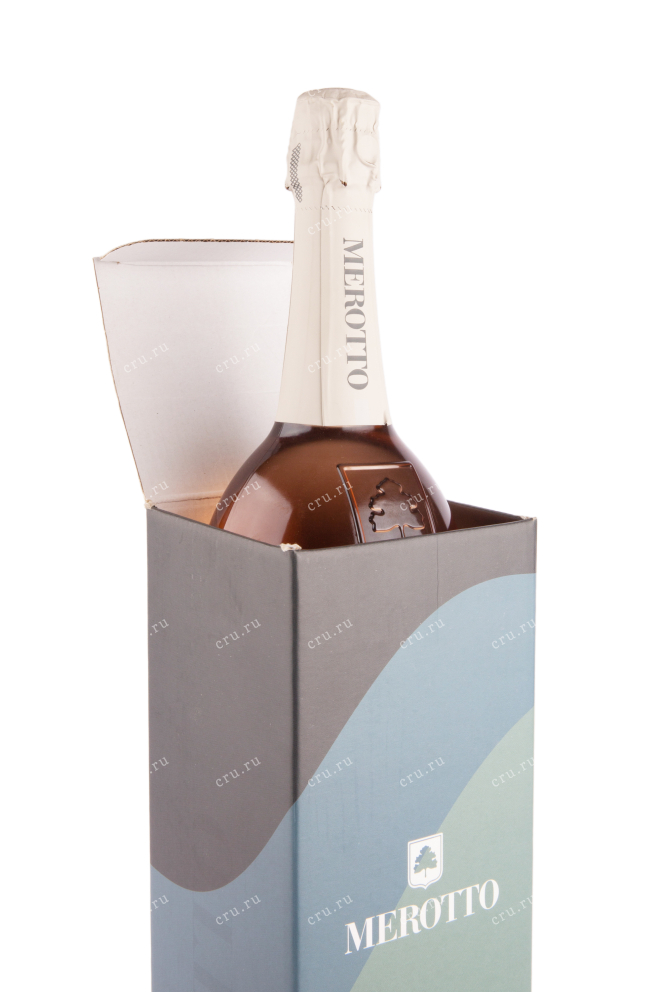 Подарочная коробка игристого вина Merotto Grani di Nero Rose Brut 1.5 л