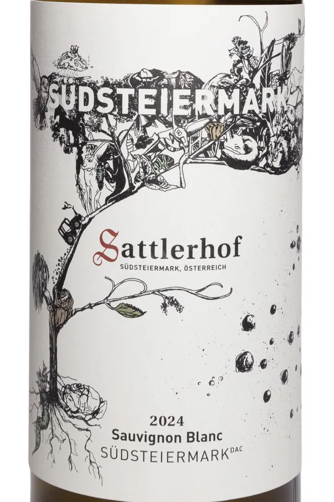 Этикетка Sattlerhof Sudsteiermark Sauvignon Blanc 2024 0.75 л