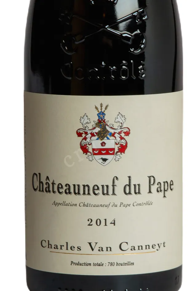 Этикетка Charles Van Canneyt Châteauneuf du Pape 2014 0 л