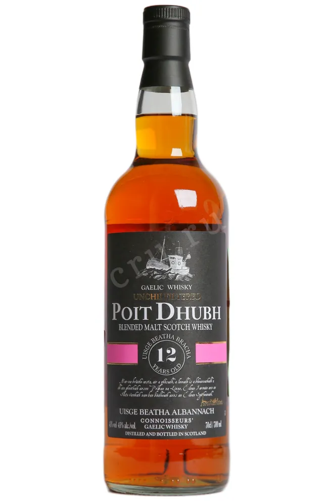 Бутылка Poit Dhubh 12 years in tube 0.7 л