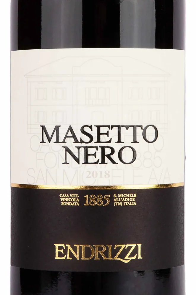 Этикетка Endrizzi Masetto Nero 2018 0.75 л
