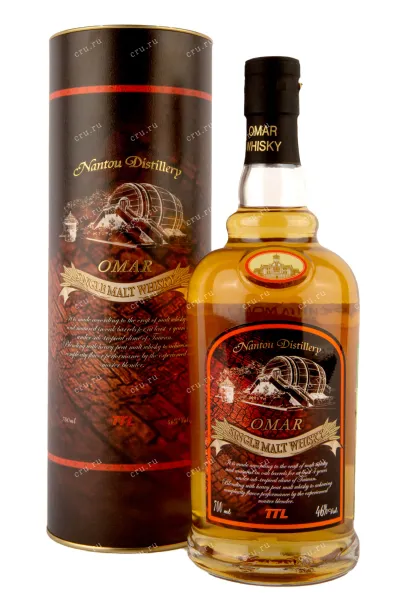 Виски Omar Single Malt Peated Type in tube  0.7 л