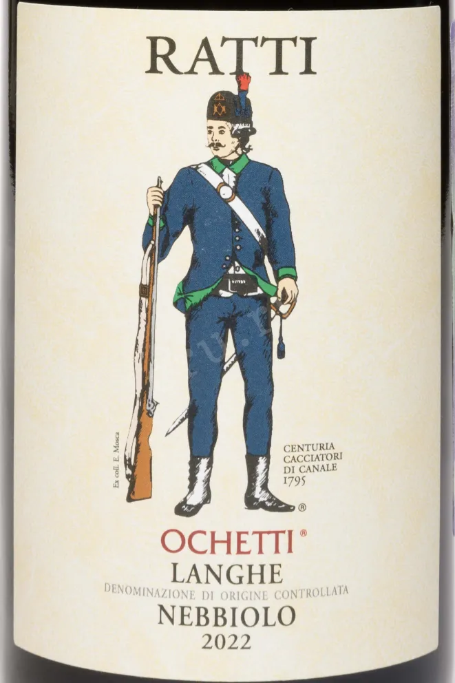 Этикетка Ratti Ochetti Nebbiolo Langhe DOCG 2022 0.75 л