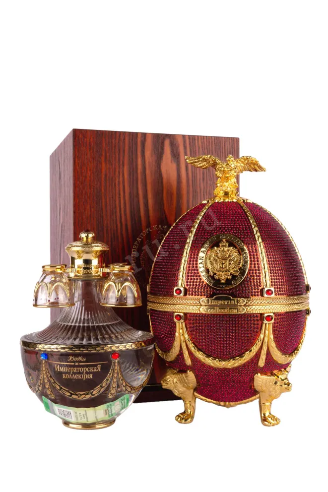 Водка Императорская Коллекция Супер Премиум  в деревянной упаковке  0.7 л