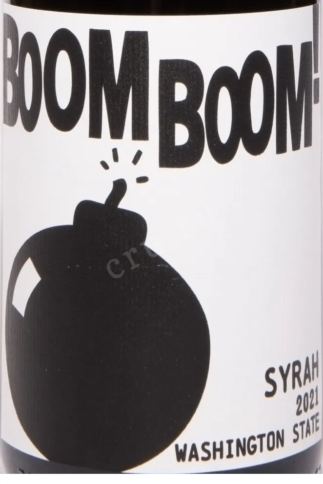 Этикетка Boom Boom Syrah 2021 0.75 л