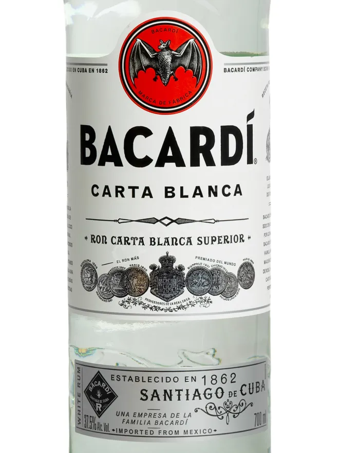 Этикетка Bacardi Carta Blanca 0.7 л