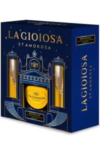 Игристое вино La Gioiosa Prosecco Treviso DOC gift box with 2 glasses  0.75 л