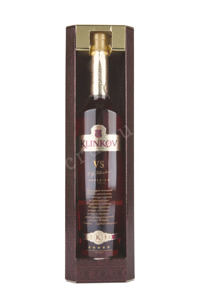 В подарочной коробке Klinkov VS 5 years 0.35 л