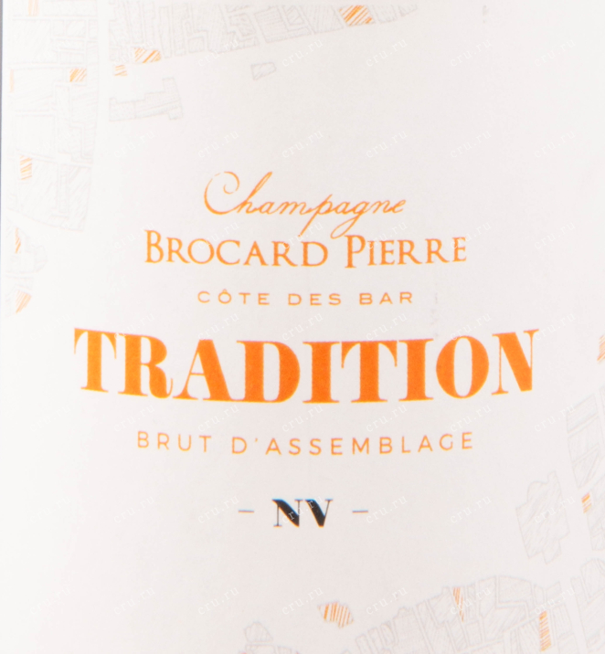 Этикетка игристого вина Brocard Pierre Brut Tradition 0.375 л