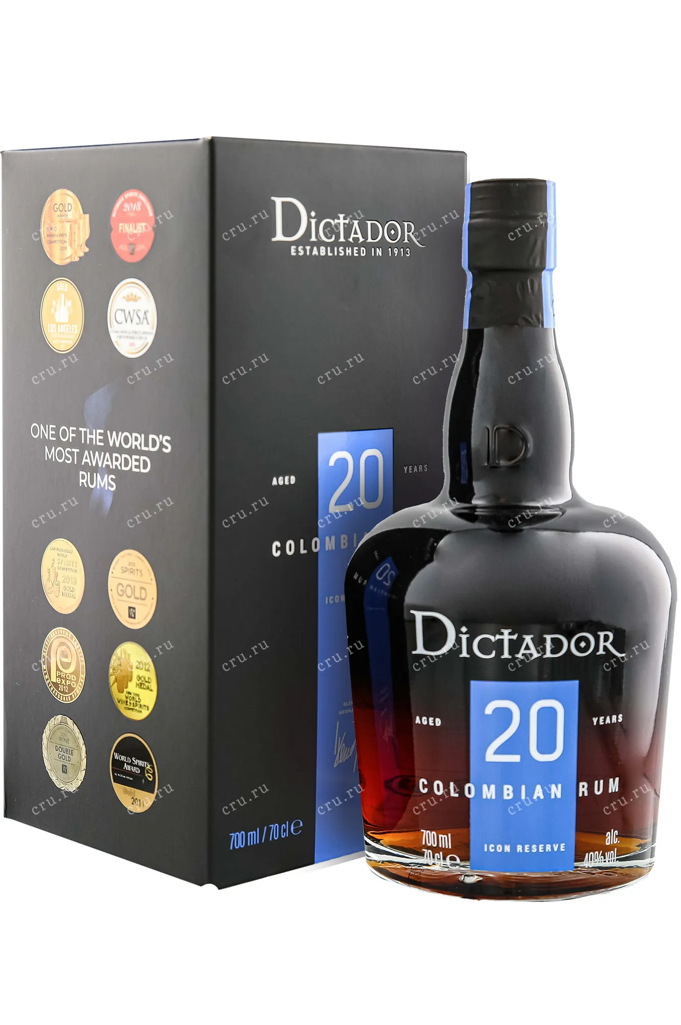 Фото — Ром Dictador 20 years in gift box  0.7 л