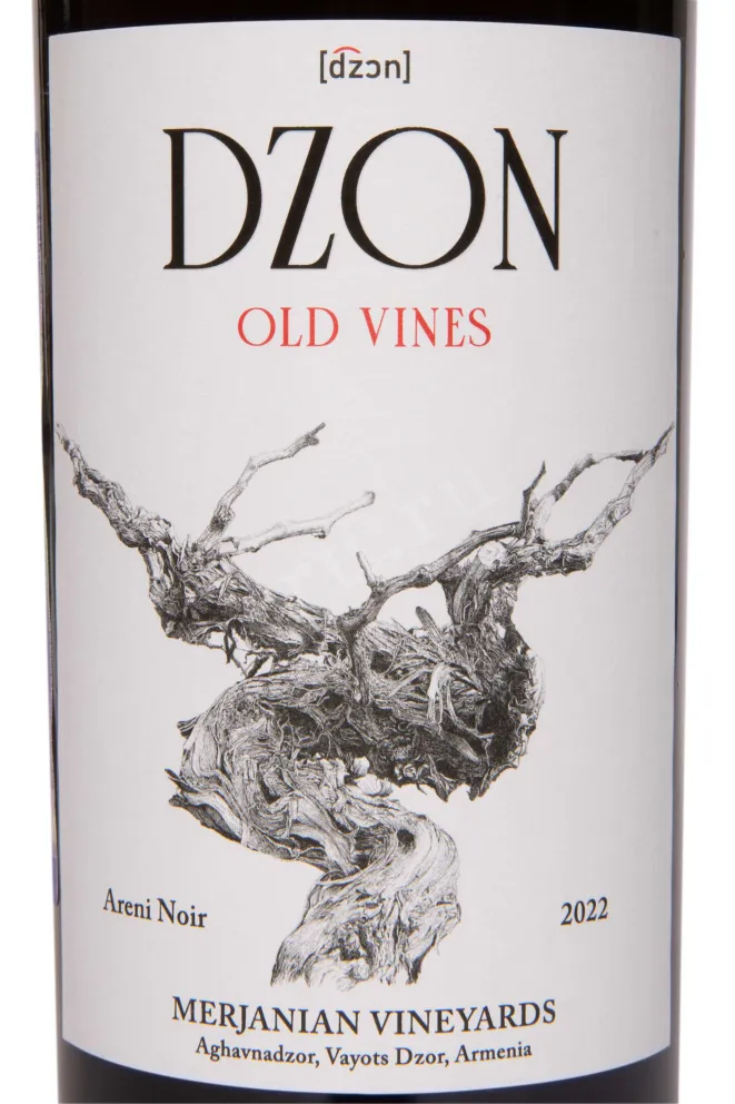 Этикетка Dzon Old Vines Areni Noir 2022 0.75 л