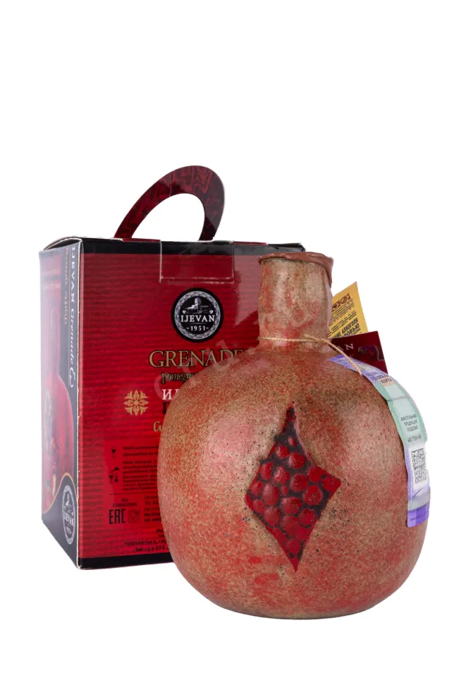 Вино Ijevan Grenade in a ceramic bottle with a gift box 0.75 л