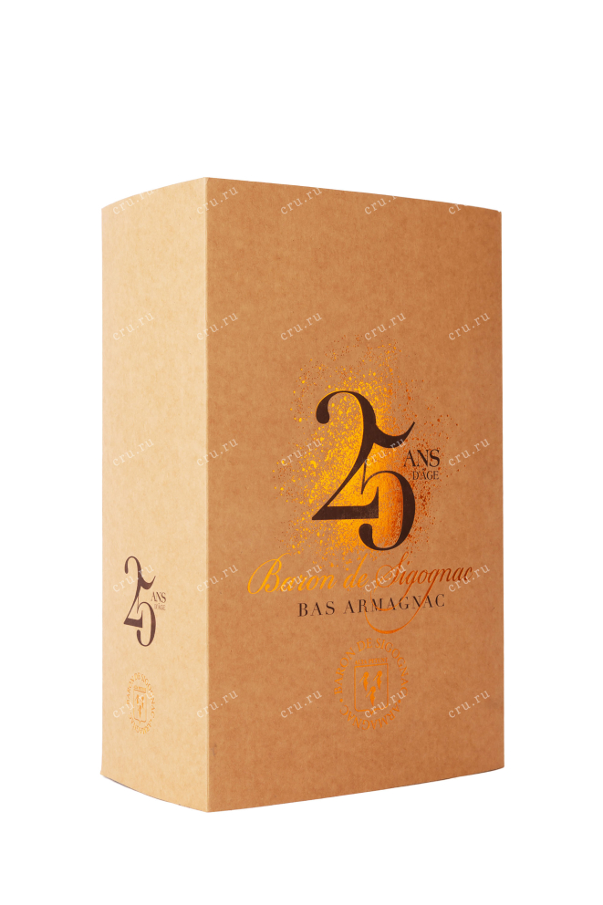 Подарочная коробка Armagnac Baron de Sigognac 25 Аns d'Аge in gift box 1995 0.7 л