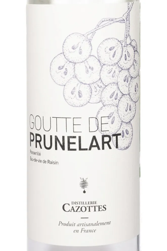 Этикетка Cazottes Goutte De Prunelart 2018 0.5 л