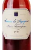 Этикетка Armagnac Baron de Sigognac wooden box 1973 0.7 л