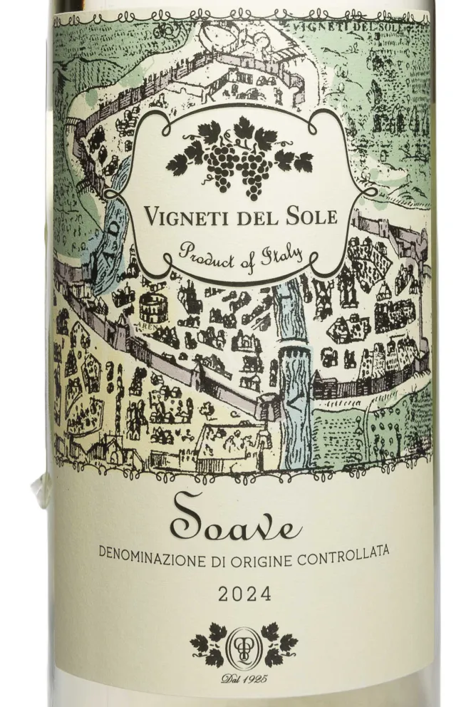 Этикетка Vigneti Del Sole Soave DOC 2024 0.75 л