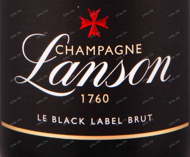 Этикетка игристого вина Lanson Le Black Label Brut 2016 0.75 л