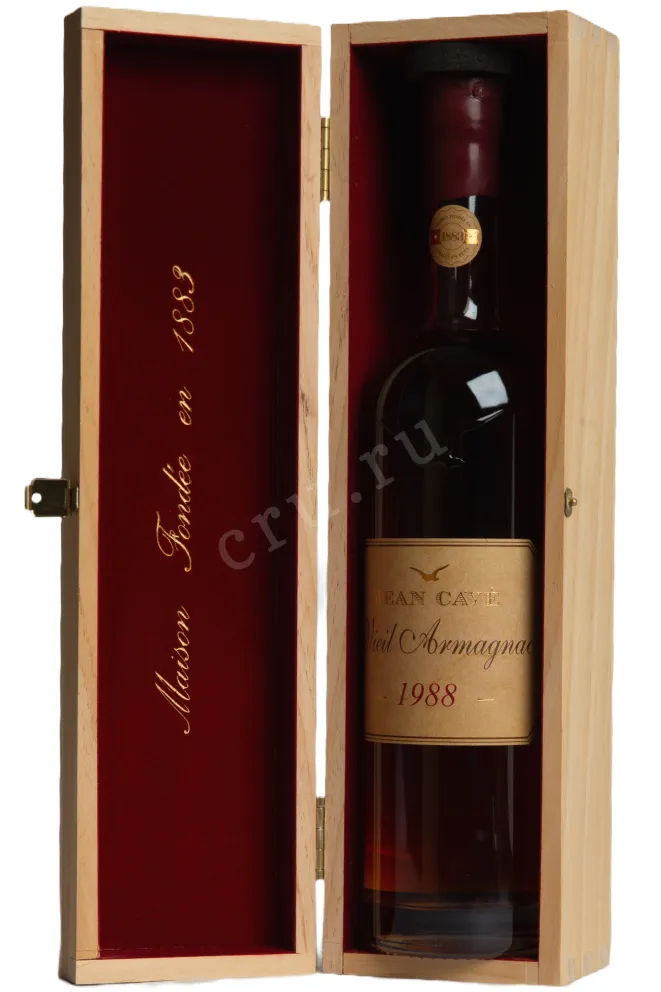 В деревянной коробке Jean Cave Vieil Armagnac 1988 AOC wooden box 1988 0.7 л