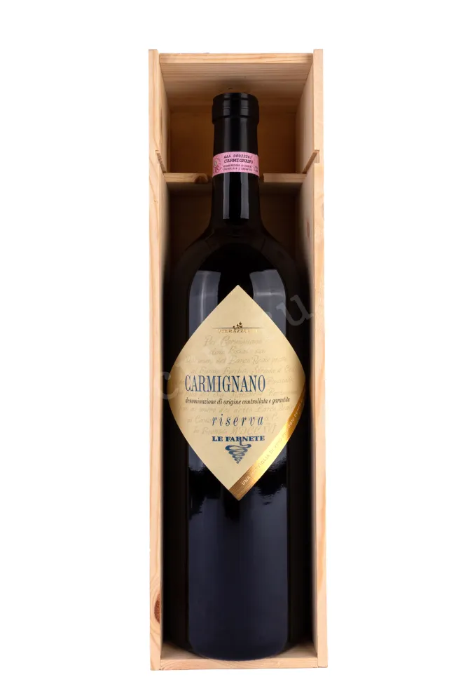 Вино Le Farnete Carmignano Riserva in wooden box 2019 3 л