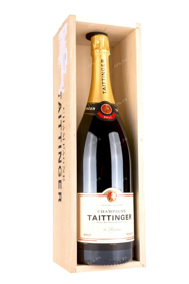 В деревянной коробке Taittinger Brut Reserve wooden box 2016 3 л