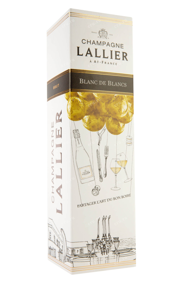 Подарочная коробка Lallier Blanc de Blans Grand Cru 2018 0.75 л