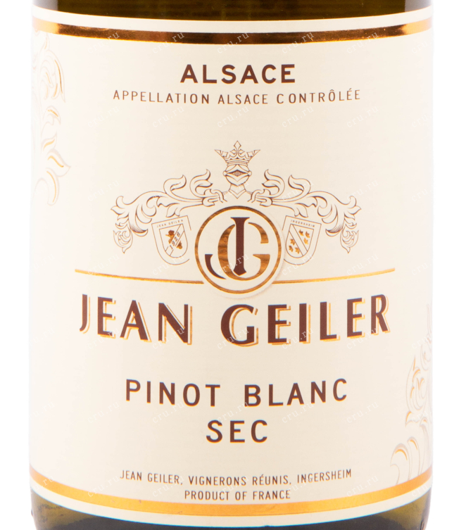Этикетка вина Jean Geiler Pinot Blanc 0.75 л