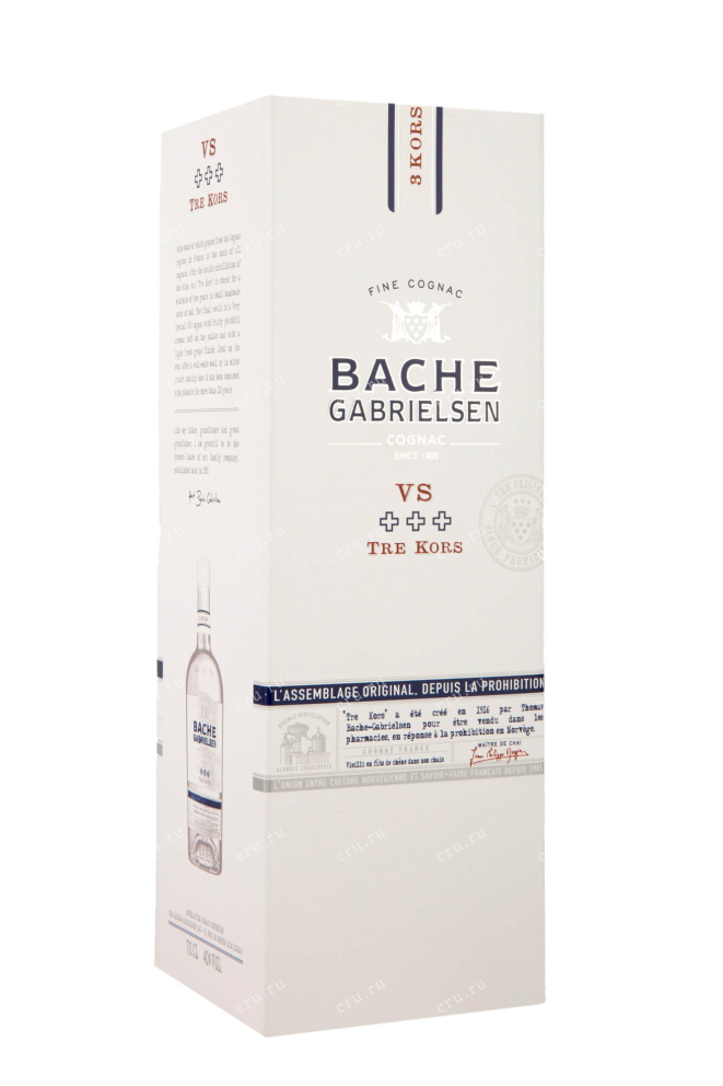 Подарочная коробка Bache Gabrielsen Tre Kors VS 3 years  0.7 л