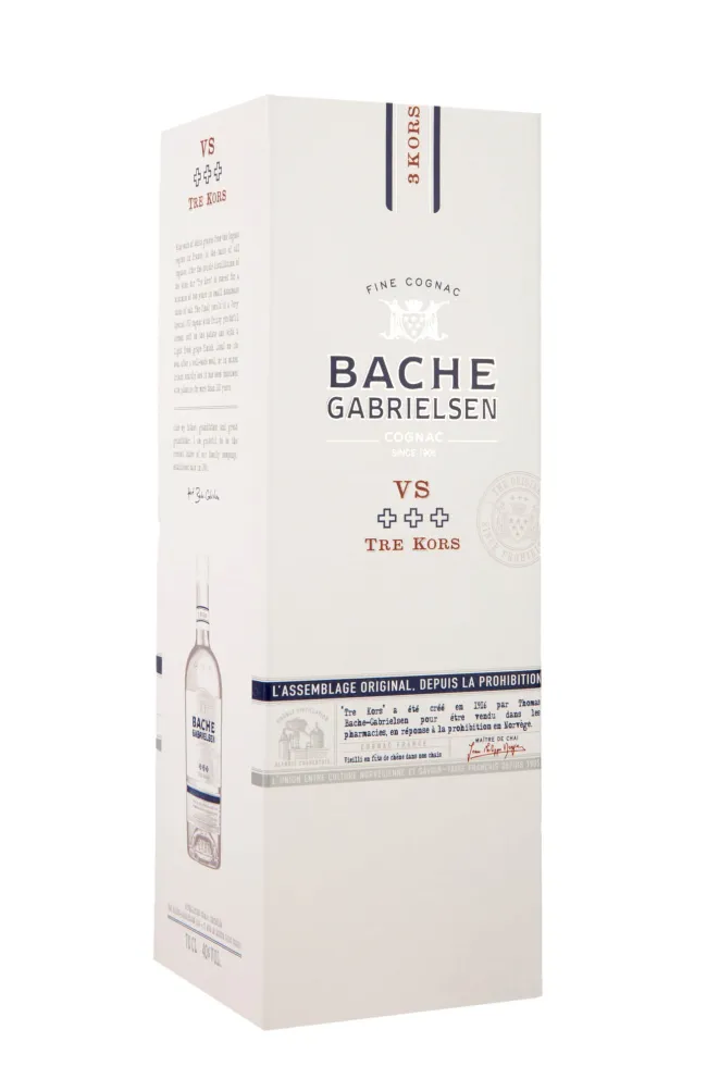 Подарочная коробка Bache Gabrielsen Tre Kors VS 3 years  0.7 л