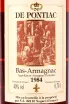 Этикетка Bas-Armagnac De Pontiac wooden box 1984 0.7 л