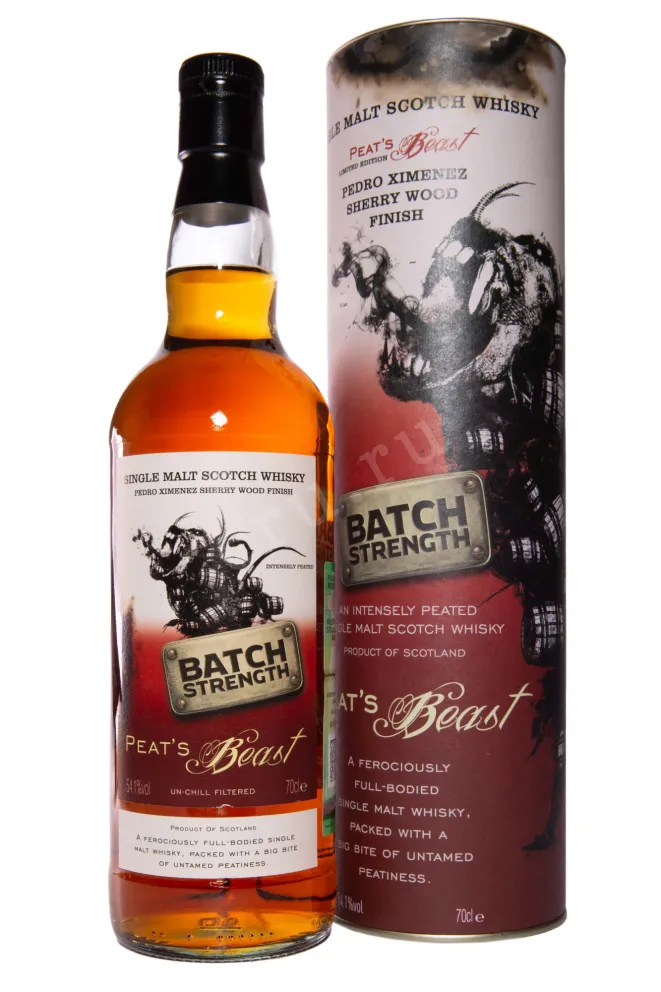 Виски Peat's Beast Single Malt Batch Strength in tube  0.7 л