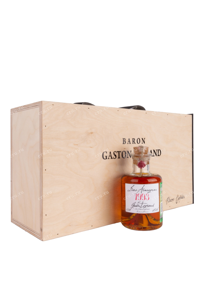 Арманьяк Baron G. Legrand Bas Armagnac gift set 4 wooden box 1993 0.2 л