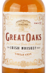 Этикетка Great Oaks Irish Single Cask 0.7 л